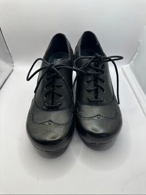 Dansko Nell Studded Wingtip Oxford Lace-up Heels.